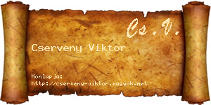 Cserveny Viktor névjegykártya