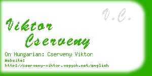 viktor cserveny business card